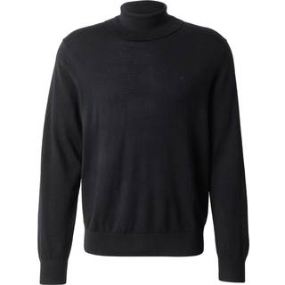 Merino Wool Turtle Neck Jumper - Black - L
