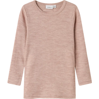 Name It Wax Wool Rib LS Top - Shadow Gray