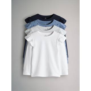 The Set The Set Multi Long Sleeve Ruffle Shoulder T-Shirts 4 Pack
