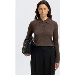 100% Merinould Strikket Poloshirt