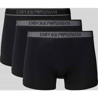 EMPORIO ARMANI Herren Trunks schwarz Baumwolle & Mix unifarben