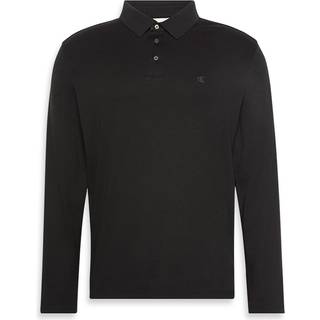 Long Sleeve Polo Shirt - Black - L