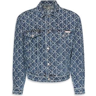 Allover Logo 90's Denim Jacket - Blue - L