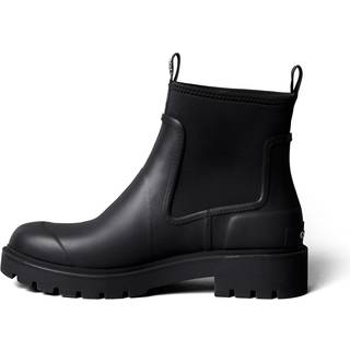 Heeled Flexible Lug Sole Rainboots - Black - EU 45