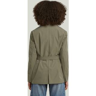 Belted Blazer - Brown - Women