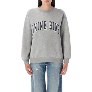 Anine Bing Spencer sweatshirt Heather Grey with Navy - XS