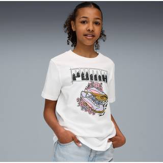 PUMA Graphic Sneaker Tee Youth, Clothing, White, 140