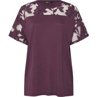 Yours Curve Yours Curve Boxy Udbrændt Panel T-shirt