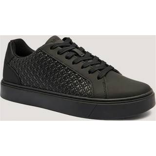 Rubberised Leather Emblem Logo Trainers - Black - EU 41