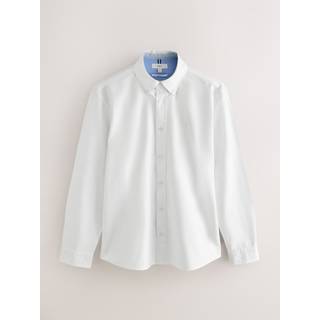 Next White Slim Fit Long Sleeve Oxford Shirt - xsmall