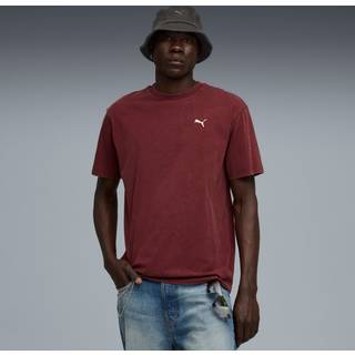 PUMA Essentials Elevated Relaxed Wash Tee Men, Clothing, Ruby Shimmer, L