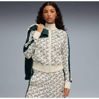 PUMA T7 All-Over Print Track Jacket Women, Clothing, Alpine Snow, M