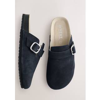 Next Navy Standard Fit Leather Footbed Clogs - eu41