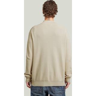 Structure Half Zip Knit - White - Men