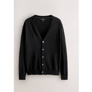 Next Black Regular Fit Cotton Rich Cardigan