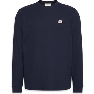 Long Sleeve Waffle T-shirt - Blue - L