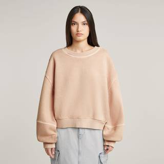 Overdyed Big Sleeve Sweater - Pink - Women