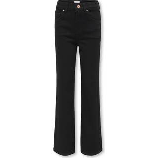 KIDS ONLY KOGROYAL flaired fit denim bukser i sort til piger