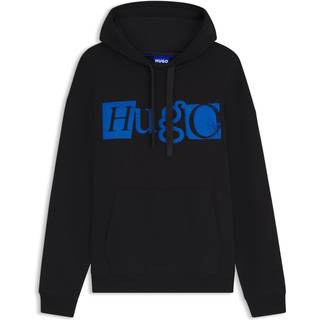 Hættetrøje i bomuldsfrotté med hævet logoprint