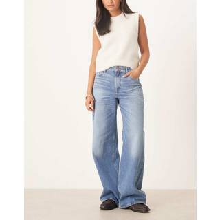 Low Rise Baggy Jeans - Blue - 24LG