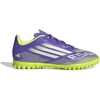 F50 Club Turf Kids-støvler - Purple Rush / Cloud White / Lucid Lemon - 34