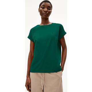 ARMEDANGELS Women's Idaa Logo T-shirt Damer størrelse XS farve grøn