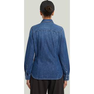 Slim Western Shirt - Dark blue - Women