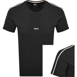 Pyjamas-T-shirt i bomuld med stræk og påsyet bånd