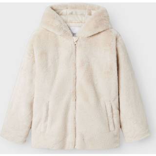 Name It Name It Grey Faux Fur Hooded Zip Through Jacket