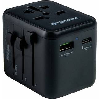 Verbatim UTA-02 power adapter - 24 pin USB-C USB BS 1362 - 20 Watt