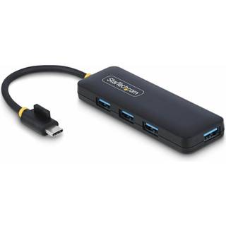 STARTECH 4-Port USB-C Hub USB-C to 4x USB-A Bus Powered Small Travel Mini Hub Multi-Port USB 3.0 Splitter Portable
