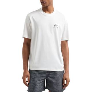Armani Exchange Palm Tree T Shirt Off White