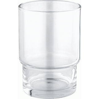 GROHE Essentials 40372 001 Tandbørsteglas af hærdet glas - Krystalglas, holdbart, passer til holdere 40369, 40508, 40585, 40652