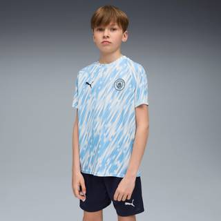 PUMA Manchester City Pre-match Jersey Youth, Clothing, Silver Sky, 7-8Y