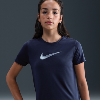 Kortærmet Nike One Classic-overdel til piger - blå - XL