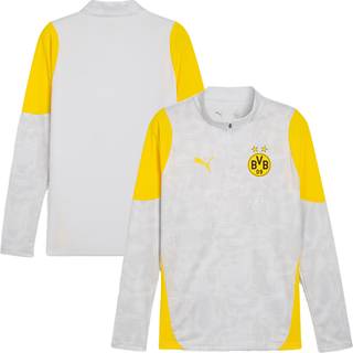 PUMA Borussia Dortmund Training Quarter-Zip Top Men, Sport, Silver Mist/Faster Yellow, XL