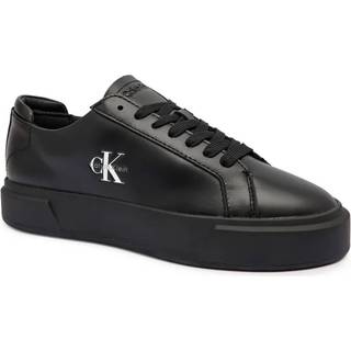 Leather Signature Logo Trainers - Black - EU 41