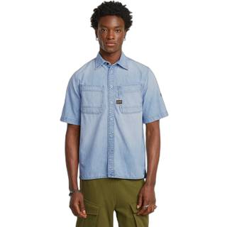 Slanted Double Pocket Shirt - Light blue - Men
