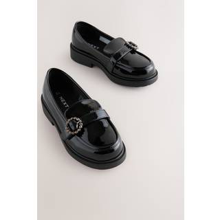 Next Diamante Broche Skole Loafers - uk3eu355