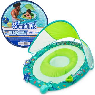 Swimways Baby Spring Float Splash n Play Baby Pool Float med Canopy & UPF Protection Swimming Pool Accessoarer för barn 9-24 månader