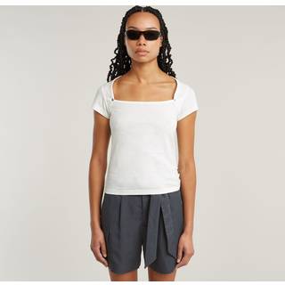 Sweet Heart Slim Top - White - Women