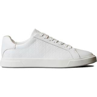 Leather Emblem Logo Pattern Trainers - White - EU 40