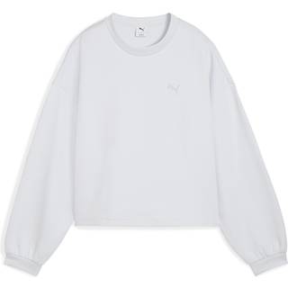 PUMA Wardrobe Essentials Oversized Crew Women, Women, Silver Mist, XXS