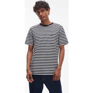 Stripe Patch Pocket Crew Neck T-Shirt