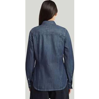 Slim Western Shirt - Dark blue - Women