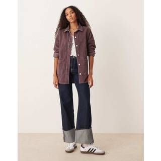 Roxy Women's Kick Back Washed Cord Skjorte Damer størrelse S farve brun