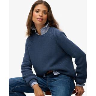 Superdry Blue Relaxed Ribbed Knitted Jumper