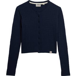 Superdry Superdry Blue Micro Cable Cardigan