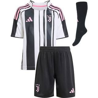 Juventus 25/26 Mini hjemmebanesæt til børn - White / Black - 104