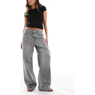 90's Low Rise Baggy Jeans - Grey - 32RG